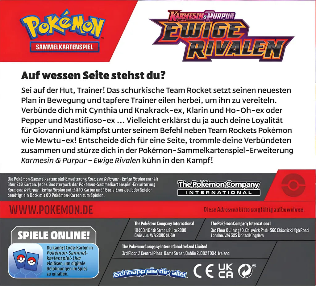 Pokémon Karmesin & Purpur Ewige Rivalen Booster Display (36 Booster) Deutsch
