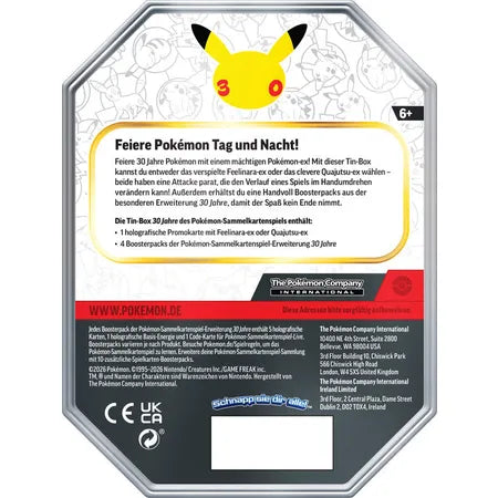Pokémon TCG 30 Jahre Tin-Box Nacht (Deutsch)